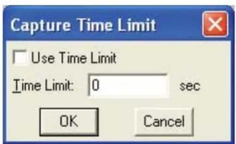 Capture Time Limit Use Time Limit Time Limit: 0 sec OK Cancel