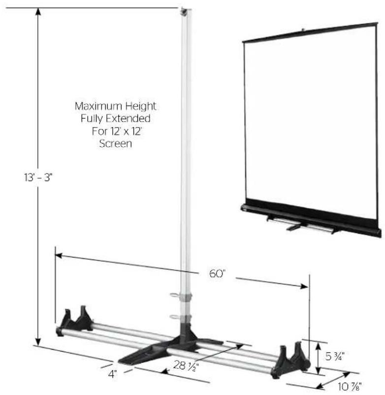 DA-LITE Floor Model C - To Close Stand - 1