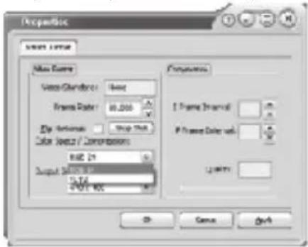 Acquisition New Image Name: Name Video Glunders: None Frame Rate: 10.000 Color: None / Compositions RGB 21 Input Value: 5 40%: 100% Components Frame Interval: Frame Color: 0 Layer: OK Cancel Help