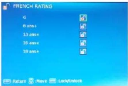FRENCH RATING G 8 ans+ 13 ans+ 16 ans+ 18 ans+