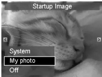 Startup Image System My photo Off