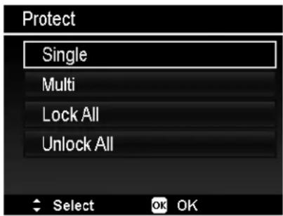 Protect Single Multi Lock All Unlock All Select OK OK