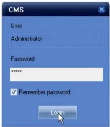 CMS User Administrator Password ****** Remember password Login