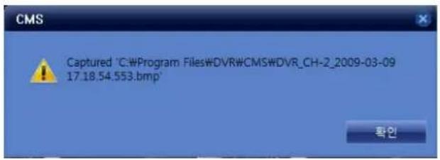 Captured 'C:\Program Files\DVR\CMS\DVR_CH-2_2009-03-09 17.18.54.553.bmp' 확인