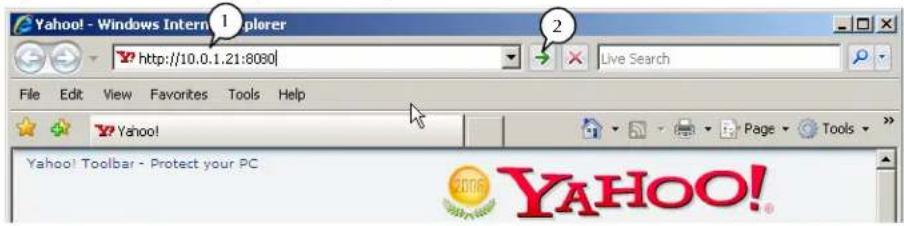 Yahoo! - Windows Internet Explorer http://10.0.1.21:8080 Live Search File Edit View Favorites Tools Help Yahoo! Yahoo! Toolbar - Protect your PC YAHOO!