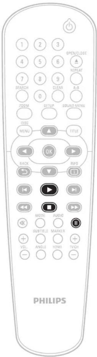 1 2 3 OPEN/CLOSE 4 5 6 REPEAT 7 8 9 A-B SEARCH CLEAR A-B 0 ZOOM SETUP SOUND MENU OISC MENU TITLE BACK OK INFO MODE AUDIO SUBTITLE MARKER VOL ANGLE HDMI TVCH PHILIPS