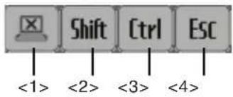 <1> Shift Ctrl Esc <2> <3> <4>