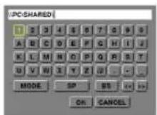 NEC P451X - Enter the path, user name, and password for the shared folder. - 2