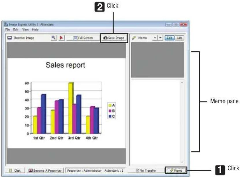 NEC P451X - Click [Memo] in the attendant window. - 1