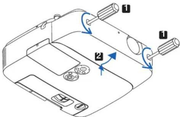 Technical diagram of a device casing with labeled parts and directional arrows indicating motion or movement.