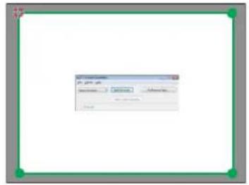 Screenshot of a legacy software interface with a dialog box containing text fields and buttons, likely for configuration or system settings.