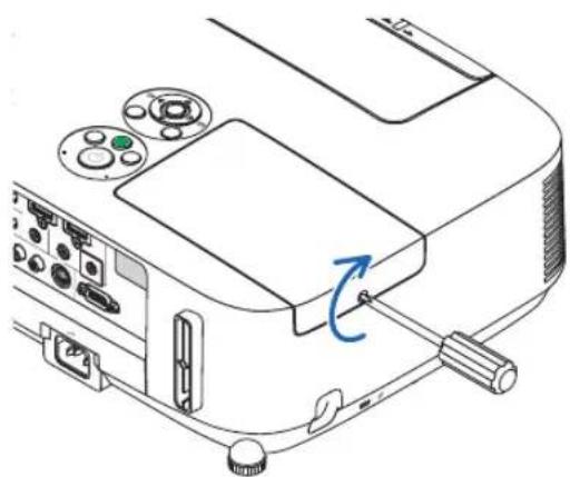 NEC P451X - Reattach the lamp cover. - 2