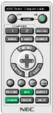 Series Computer cable OFF OR POWER COMPUTER 1 2 AUTO ALL VIDEO & VIDEO SOURCE MENU CENTER EXIT PICTURE ICO ASPECT AUTO FREE FREE HELP NEC