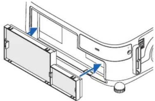 NEC P451X - Put the filter unit back to the projector cabinet. - 1