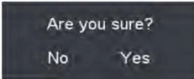 Are you sure? No Yes