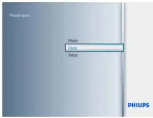Phone name Photo Clock Setup PHILIPS
