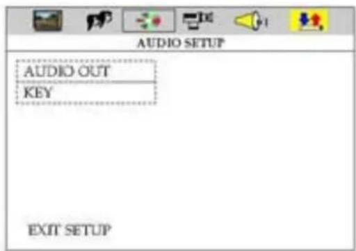 AUDIO SETUP AUDIO OUT KEY EXIT SETUP