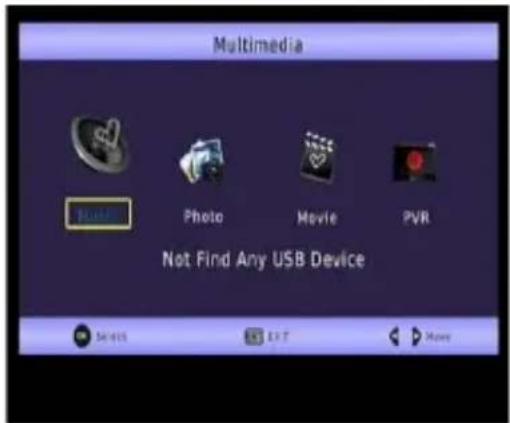 Multimedia Audio Photo Movie PVR Not Find Any USB Device