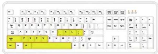 Rosewill RK-8100 - Reset Key to Default: - 8