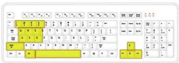 Rosewill RK-8100 - Reset Key to Default: - 9