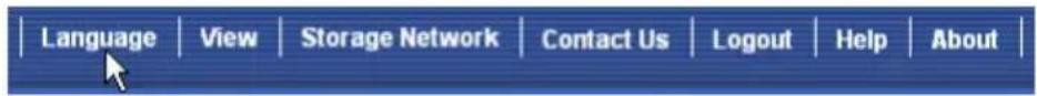 Language View Storage Network Contact Us Logout Help About