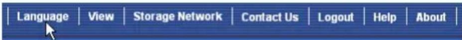 Language View Storage Network Contact Us Logout Help About