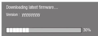 Downloading latest firmware... Version: yyyyyyyyyyyy 30%