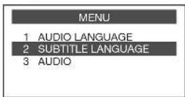 SHARP BD-HP75U - Press ▲/▼ to select "SUBTITLE LANGUAGE", then press ENTER. - 1