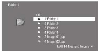 Folder 1 CD ■ 1 Folder 1 ■ 2 Folder 2 ■ 3 Folder 3 ■ 4 Folder 4 ■ 5 Image 01.jpg ■ 6 Image 02.jpg 1/All-14 files and folders ▼