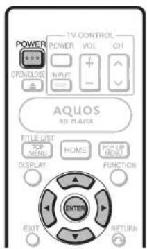 POWER TV CONTROL POWER VOL CH OPENCLOSE INPUT AQUOS 80 PLAYER TITLE LIST TOP MENU HOME POINT DISPLAY FUNCTION ENTER EXIT RETURN