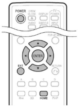 POWER OPEN CLOSE DISPLAY AUDIO SUBTITLE TV POWER INPUT POP-UP DOWN ENTER EXIT RETURN A B C D G=SD HOME PinP