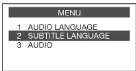 SHARP BD-HP35U - Press ▲/▼ to select "SUBTITLE LANGUAGE", then press ENTER. - 1