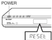 SHARP BD-HP35U - To Reset this Player - 1