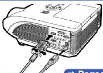 SHARP XG-PH70X - Connect the projector to the computer and plug the power cord into the AC socket of the projector - 1