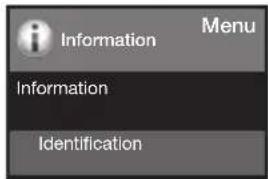 Information Menu Information Identification