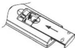 SHARP LC40LE550U - Installing Batteries in the Remote Control Unit - 2
