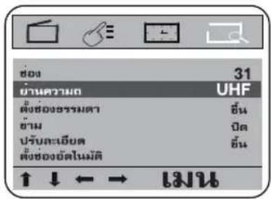 ช่อง 31 ย่านความ UHF ผู้ของธรรมหา อื่น อื่น ปีด ปรับละเอียด อื่น ผู้ของอัตโนมัติ ↑ ↓ ← → ไนน