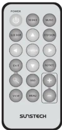 POWER 16-9433 MUSIC BLUE SHO STEPSHON ENTER EXIT ROTATE DOSO VIEW MENU SUNSTECH
