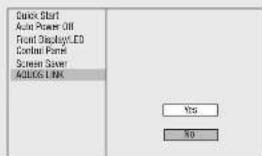 Quick Start Auto Power Off Front Display LED Control Panel Screen Saver ADJOS LINK Yes No