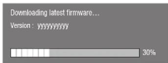 Downloading latest firmware... Version: yyyyyyyyyyyy 30%