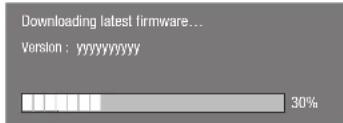 Downloading latest firmware... Version: yyyyyyyyyy 30%
