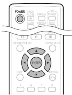 POWER OPEN CLOSE DISPLAY TV POWER AUDIO SUBTITLE INPUT OFF STOCK TOP MENU/TELELET POP UP MENU ENTER EXIT RETURN A B C D