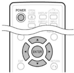 POWER OPEN CLOSE DISPLAY TV POWER AUDIO SUBTITLE INPUT POWER ENTER EXIT RETURN