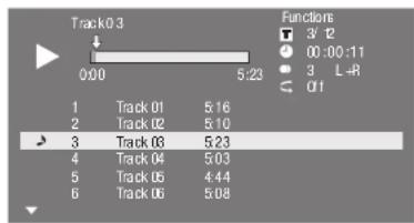 Track0.3 0:00 5:23 1 Track 01 5:16 2 Track 02 5:10 3 Track 03 5:23 4 Track 04 5:03 5 Track 05 4:44 6 Track 06 5:08 Functions 3/12 00:00:11 3 L=R 01