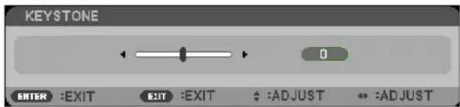 KEYSTONE 0 ENTER :EXIT EXIT :EXIT :ADJUST ↔ :ADJUST
