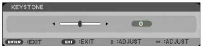 KEYSTONE 0 ENTER :EXIT EXIT :EXIT :ADJUST :ADJUST