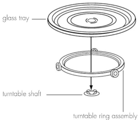 glass tray turntable shaft turntable ring assembly