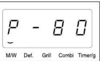 P - 80 M/W Def. Grill Combi Timer/g