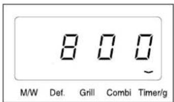 800 M/W Def. Grill Combi Timer/g
