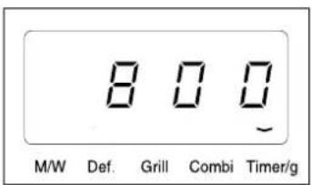 800 M/W Def. Grill Combi Timer/g